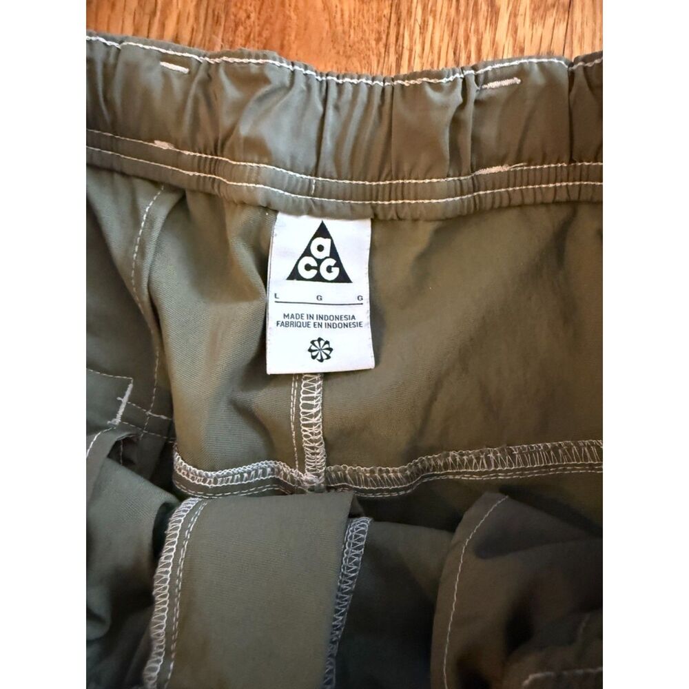 Nike ACG Smith Summit Convertible Cargo Pants Olive Green Zip Off Mens L